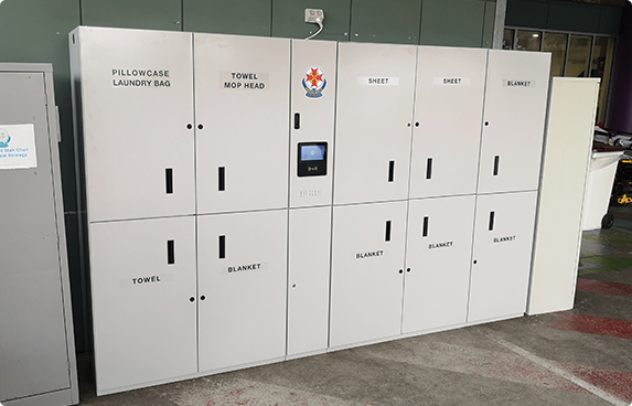 laundry lockers for Ambulance Victoria by Stronghold