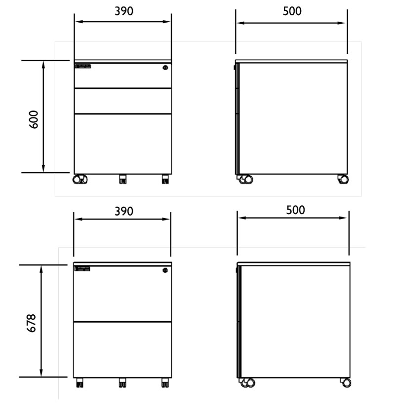 Mobile Pedestal - Budget by Stronghold